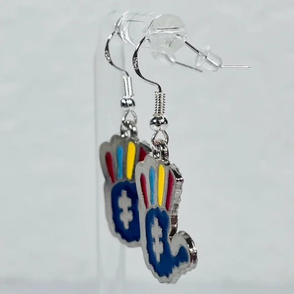 Autism Hand-Shaped Earrings - Picture 3 of 7